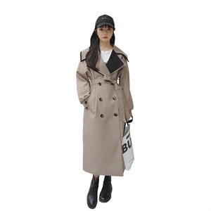 【现货】2022秋新高品质拼色双领过膝风衣251-607-P155-K218图片