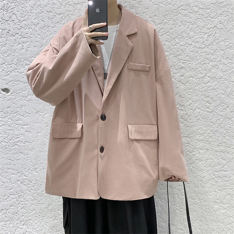 现货港风宽松小西装男西服外套KD401-P55图片