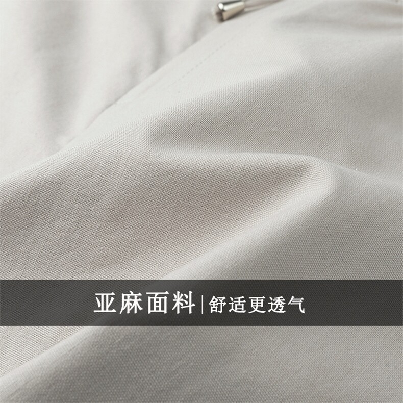 主推！亚麻休闲裤男风夏季中年男士棉麻料宽松长裤子爸爸夏装,男装休闲裤,电商B212（原钱塘6029）