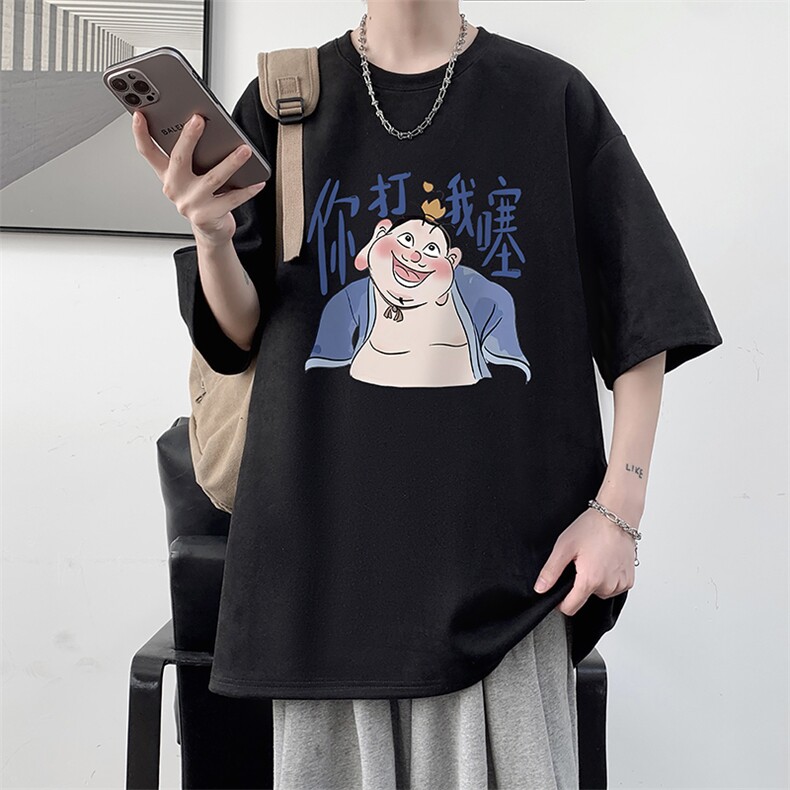 麂皮绒短袖t恤男大码半袖男 JD82437-P25图片