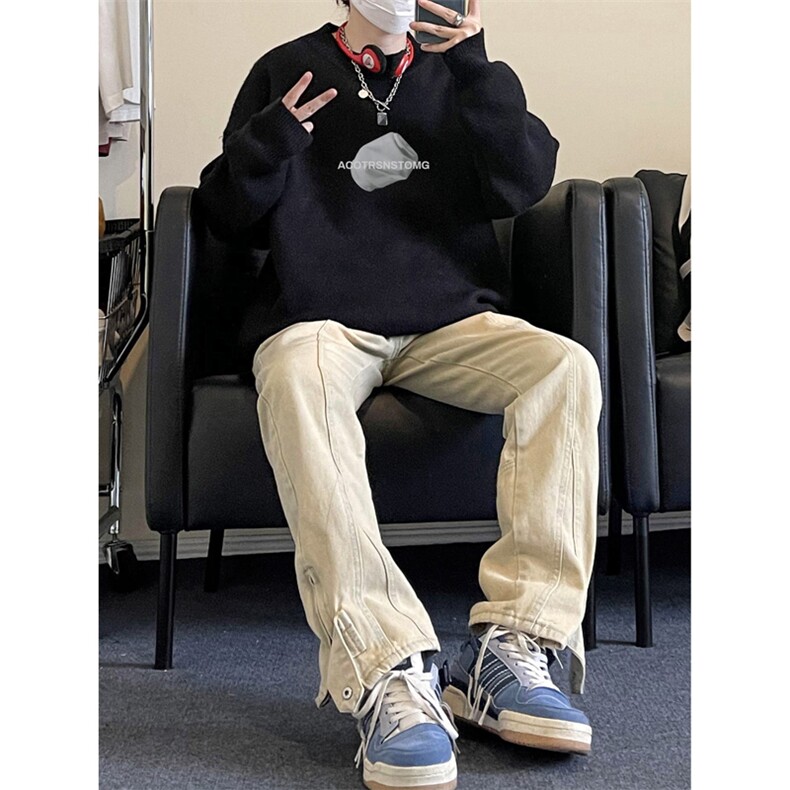 高质量！秋冬季半高领毛衣男加绒加厚线衣男针织衫男MY239-特p38,男装针织衫/毛衣,电商B367