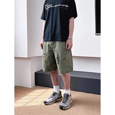 水洗复古做旧工装夏季新品拉链口袋休闲五分裤-dk636-网络图，男装牛仔裤，星座1002-2