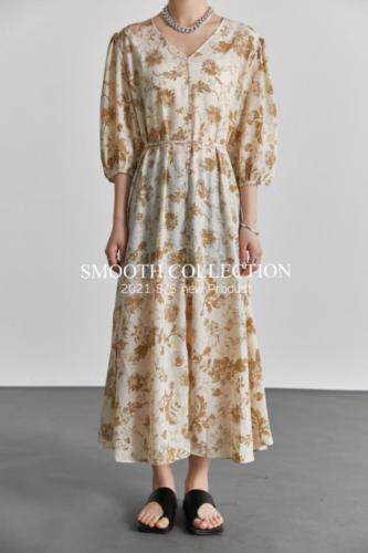 花连衣裙，女装连衣裙，SMOOTH