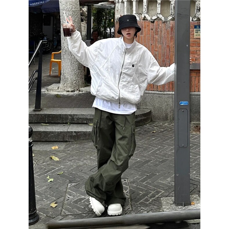 外套男2025新款春夏防晒衣夹克轻薄白色秋季立领运动美式JKA221,男装防晒衣,星座516A