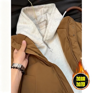 现货冬季美拉德立领飞行夹克廓形高街棒球服加棉加厚棉衣外套图片