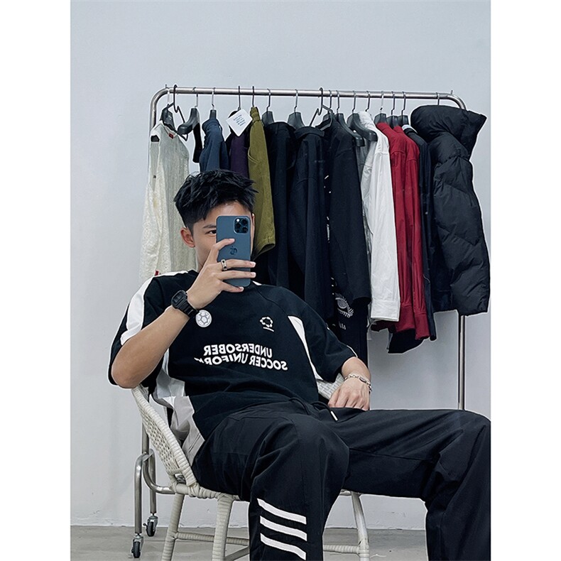 B221美式ins街头hiphop休闲情侣宽松运动裤子LK23117-P60控78,男装休闲裤,电商B221
