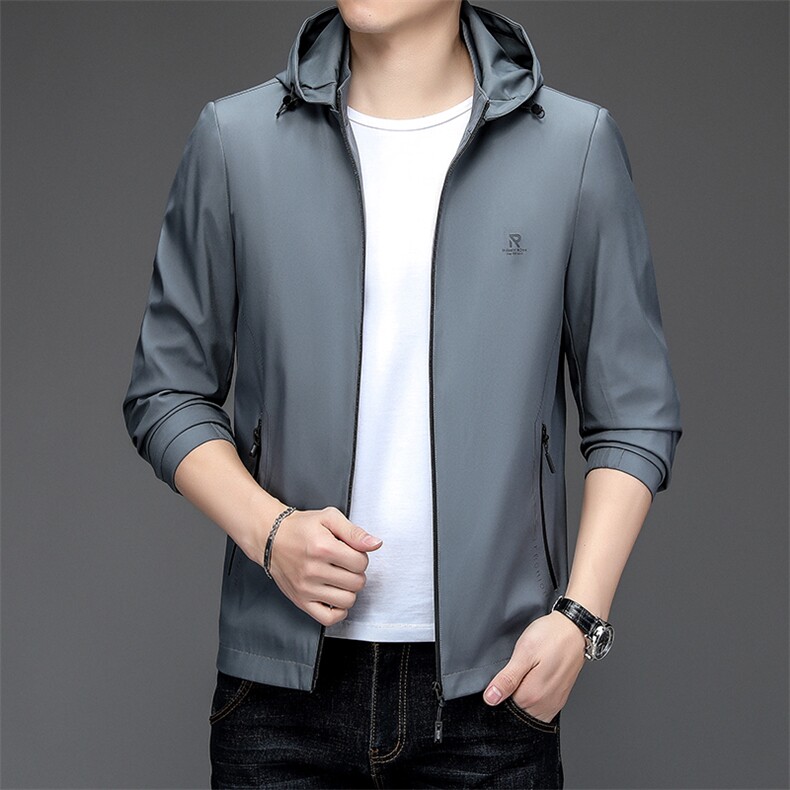 BSTN9915男士春季新款夹克休闲时尚可脱卸帽外套中青年夹克衫P102,男装夹克,钱塘6003A(原)4033A