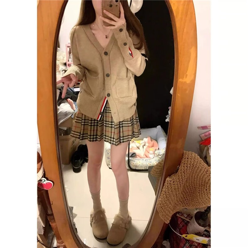 v领毛衣外套女春秋季2024新款韩系穿搭学院风针织开衫上衣,男装针织衫/毛衣,星座506A