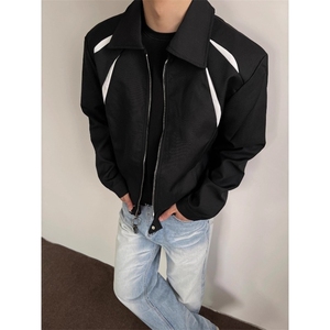 现货 美式宽松拼接宽松休闲百搭cleanfit外套上衣J88图片