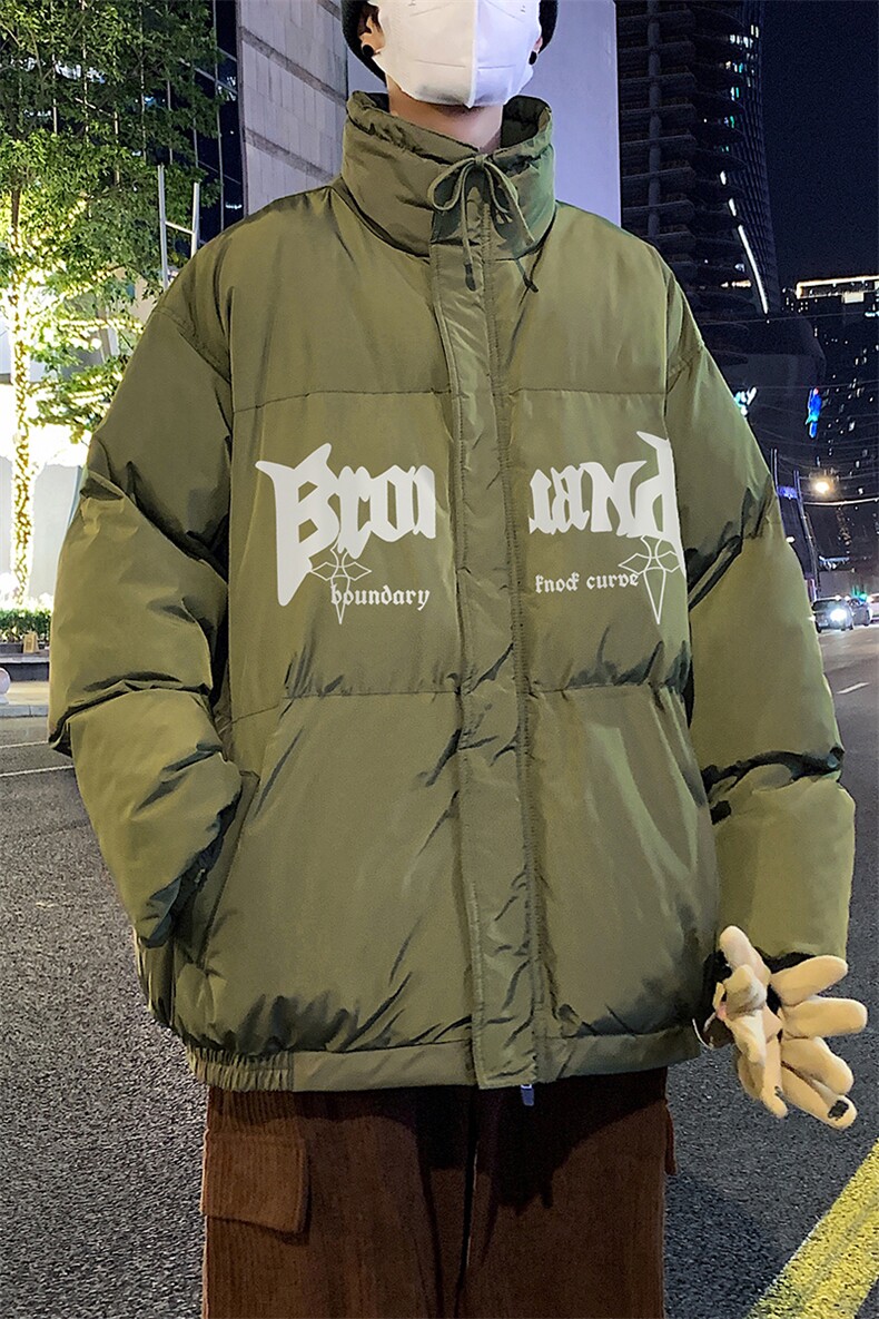 23冬季时尚百搭印花情侣立领羽绒服外套YR224P195控258,男装羽绒服,电商A247