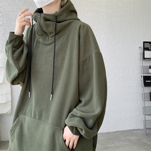 8XL-M大码摇粒绒卫衣套头连帽半拉链宽松美式复古外套WY9103/P68图片