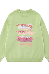 白底23秋冬时尚百搭宽松印花潮流毛衣TPM6843P40控68图片