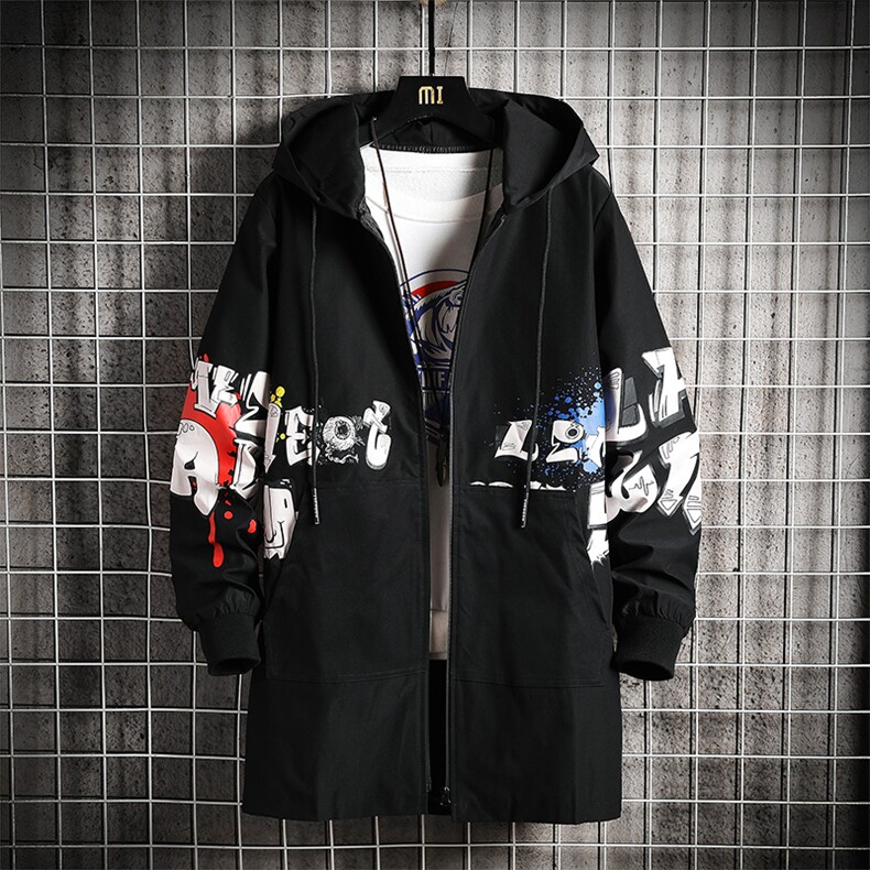 7XL-M加大码风衣男2023秋冬新款特大号连帽中长款风衣外套控98元,男装风衣,钱塘717(原712)