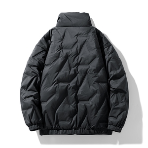 -有报告冬季轻薄纯色格子羽绒服潮高立领外套足货YR2369图片