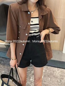 彩色牛仔小外套图片