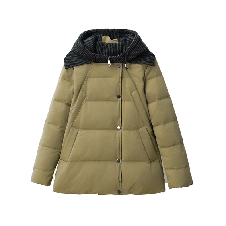 2025年秋季拉链常规短款长袖立领羽绒服时尚百搭，女装羽绒服，禾雯电商供货