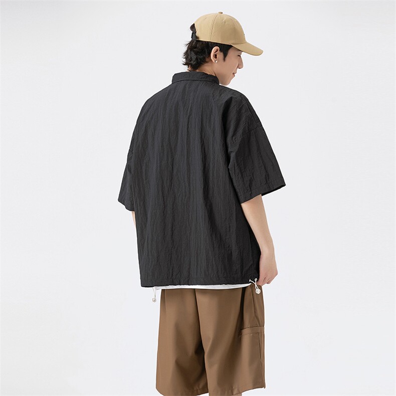 夏季潮流休闲衬衫宽松大码短袖衬衣A161-1703-P40,男装衬衫,电商A161