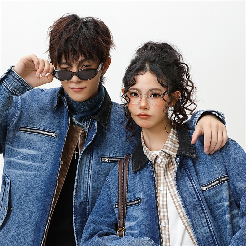 311B-1-25066-P85控158潮牌水洗重磅牛仔夹克复古宽松休闲上衣,男装夹克,星座311B-1
