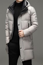 冬季新款鹅绒外套青春流行长款连帽休闲时尚羽绒服NRZ28826-P400，男装羽绒服，电商B212（原钱塘6029）