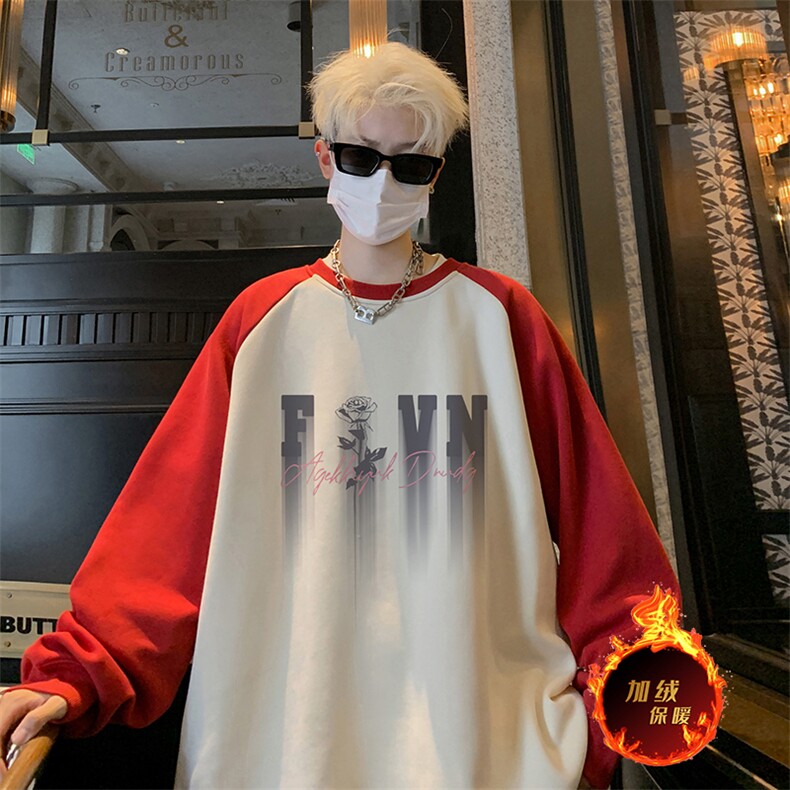 抖音得物高品质重磅二开全棉阔版支持退换 360克插肩圆领卫衣0109图片