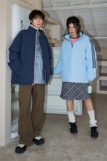 ！冬季条纹五防立领加绒加厚棉衣情侣撞色棉服外套MY7777-P68，男装棉衣，星座610B-1