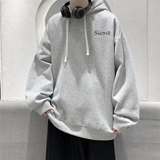 WY2098-P35纯棉连帽卫衣男大码运动帽衫宽松薄外套男，男装卫衣，电商A040
