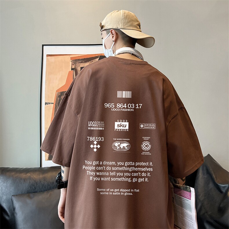 量大优可提供视频2024夏季新款美式短袖T恤D223A-T2424-P18,男装T恤,电商019-1