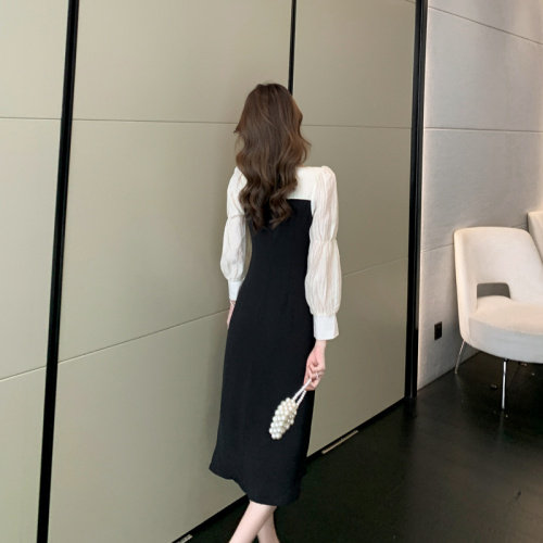 2021秋季气质女神范连衣裙女新款修身包臀显瘦温柔风女装裙子,女装连衣裙,潮品会