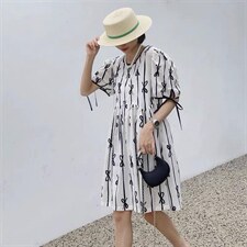 蝴蝶花娃娃裙，白绿两色，其它，欧妮卡蒂蔓