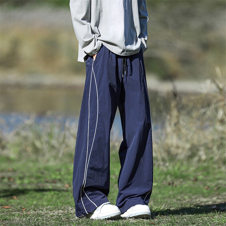 男女同款休闲美式港风宽松长裤潮流阔腿伞兵工装裤K702TP45,男装休闲裤,电商A102B