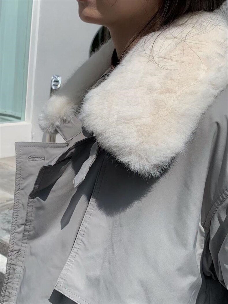 百搭风衣版羽绒服，女装风衣，里奈(1F)