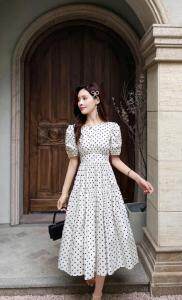 2021年夏装波点连衣裙，女装连衣裙，晗菲曼琪