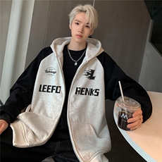 卫衣外套男春秋新款360克青少年拉链潮牌运动休闲帽衫JK117-P78，男装卫衣，电商C307