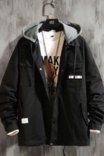 2021春秋季新款日系男脱卸连帽宽松夹克工装外套大码J8602-P85，男装夹克，电商A001