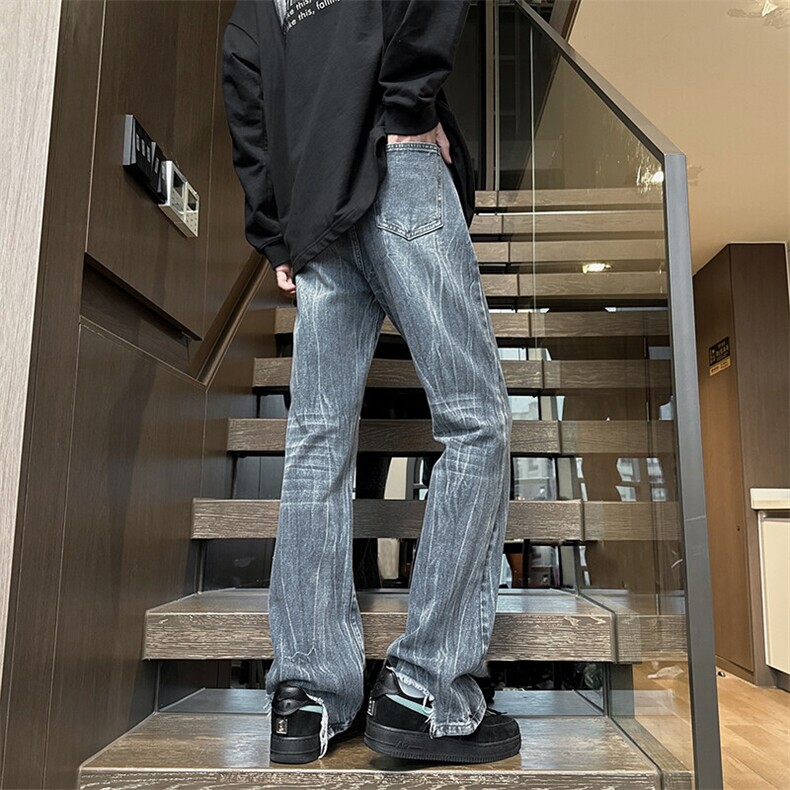 闪电纹半松紧腰微辣牛仔裤B342-Z700-特P45,男装牛仔裤,电商B342