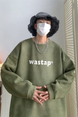 ！加绒加厚22秋季新款宽松was麂皮绒圆领卫衣JW1909-p50控68，男装卫衣，星座508（原C305）