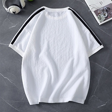 夏季现货主推不断货大码港风情侣休闲简约百搭圆领T恤T65P25，男装T恤，电商B226