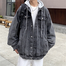 二开大货2025秋季男士连帽牛仔衣宽松外套百搭牛仔夹克JK780-P75，男装夹克，星座1103-3
