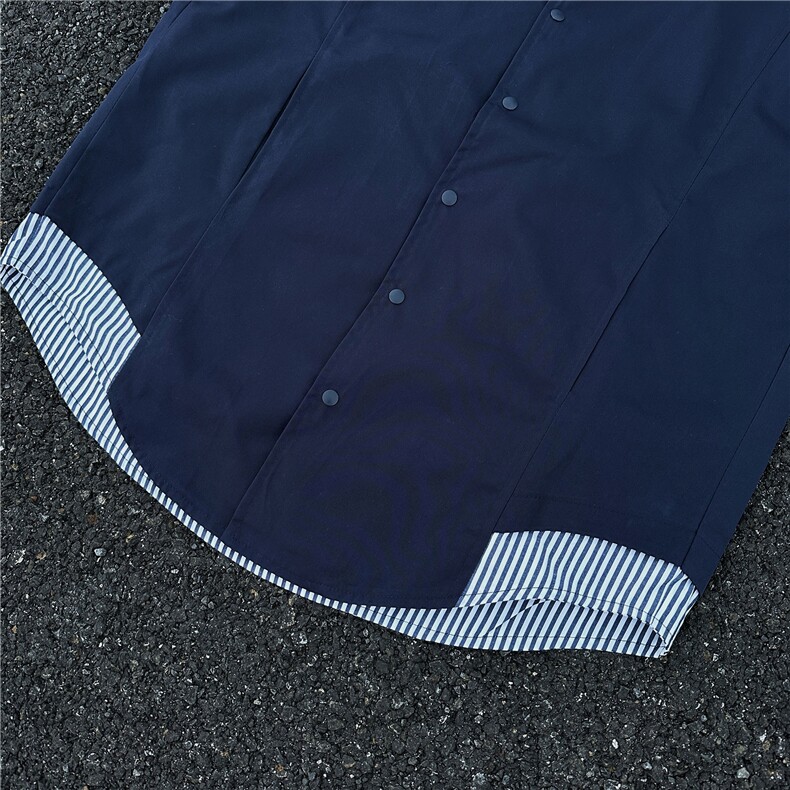 现货！！JK734-M-3XL-特P63-高街宽松假两件设计条纹衬衫外套,男装衬衫,星座1811B