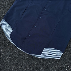 现货！！JK734-M-3XL-特P63-高街宽松假两件设计条纹衬衫外套，男装衬衫，星座1811B