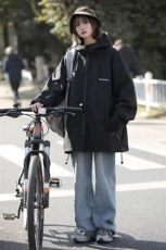 户外冲锋衣连帽夹克男宽松落肩纯色上衣外套A157B-JK727-特P65，男装夹克，电商A157B