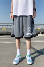 ！2023夏季男士笑脸短裤宽松冰丝运动五分裤DK609P30，男装休闲裤，电商B220