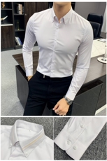 2021春装英伦风衬衫男长袖衬衣韩版修身款A470-CS41，男装衬衫，电商A207