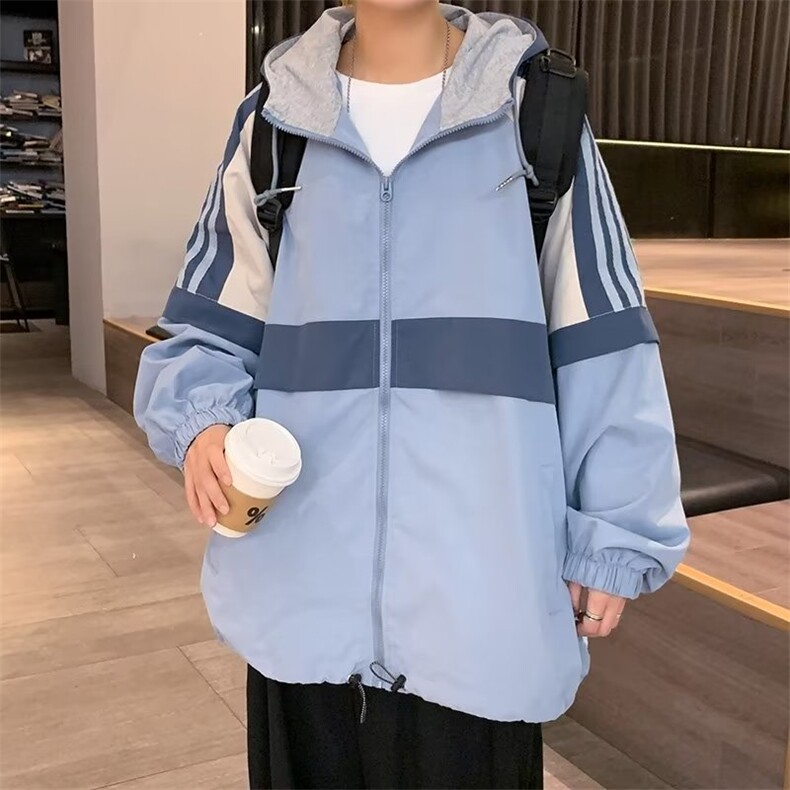 春秋韩版潮流男风衣连帽上衣ins港风百搭夹克外套男W3557-P58,男装夹克,星座512-2