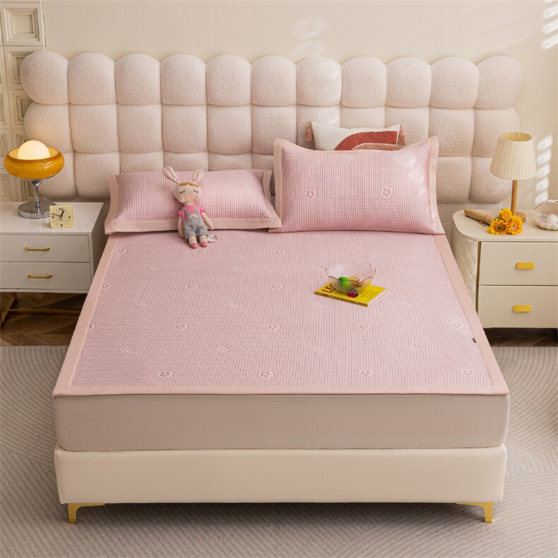 新款凉豆豆凉席席子席纯色素色凉豆豆席，凉席，一起卖家纺