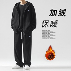 条绒加绒加厚秋冬季潮牌休闲运动三件套SJT862特批176加绒特批206，男装休闲套装，星座718