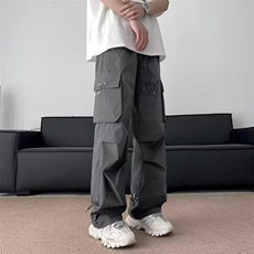 时尚流机能百搭直筒裤男防水风休闲冲锋裤男休闲裤户外百D346，男装休闲裤，星座506