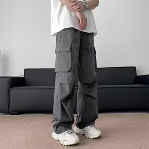时尚流机能百搭直筒裤男防水风休闲冲锋裤男休闲裤户外百D346图片
