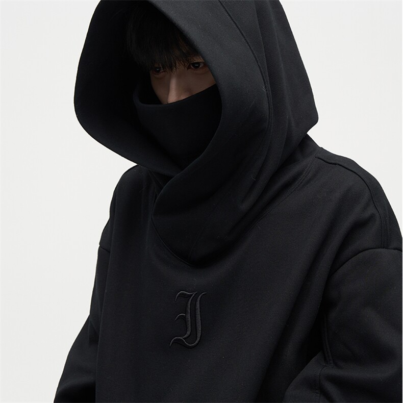 冬季加绒加厚解构忍者卫衣男美式机能连帽外套LW1025-P38加绒45,女装短外套,星座1008