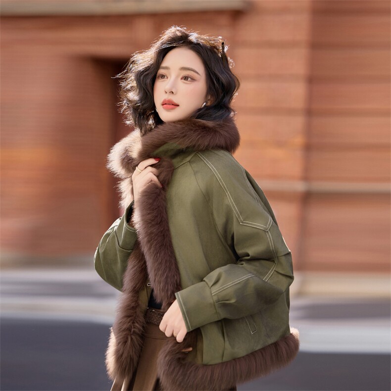 现货！！！轻奢狐狸毛鹅绒羽绒服,女装羽绒服,素月